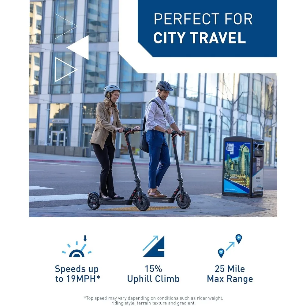 Electric Scooter Adults with 500W Motor (Ver. KS4 350W), 19 MPH 25 Miles Range, 8