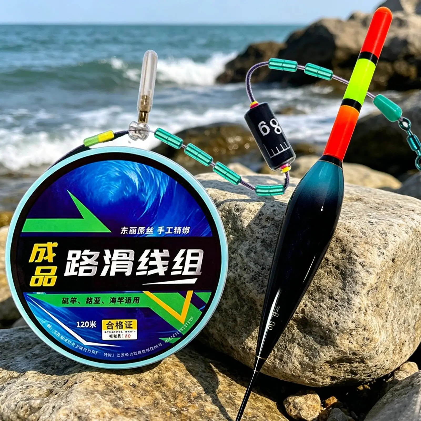 Fishing Line Automatic Bobber Angling Tool Automatic Float Fishing Line Set With Automatic Float/120M Ready-to-use Sliding Float view 5