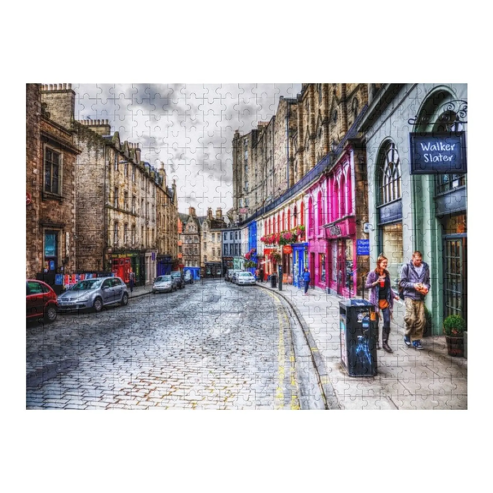 جراس ماركت ادنبره، اسكتلندا، أعلى التل بازل قطع ديوراما اكسسوارات صور مخصصة صور طفل اللعب لغز