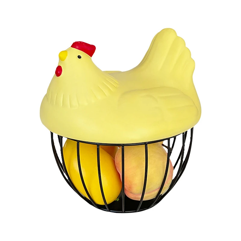 Egg Storage Basket Small Iron Creative Baskets Modern Kitchen Organizer Fruit Storage Basket Table Decoration Accessories Basket