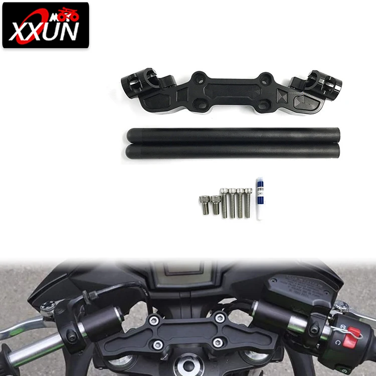 

XXUN Motorcycle Accessories Clip On Clamp Adjustable Handle Bar Handlebar for Kawasaki Ninja 650R ER-6F ER6F 2006-2016