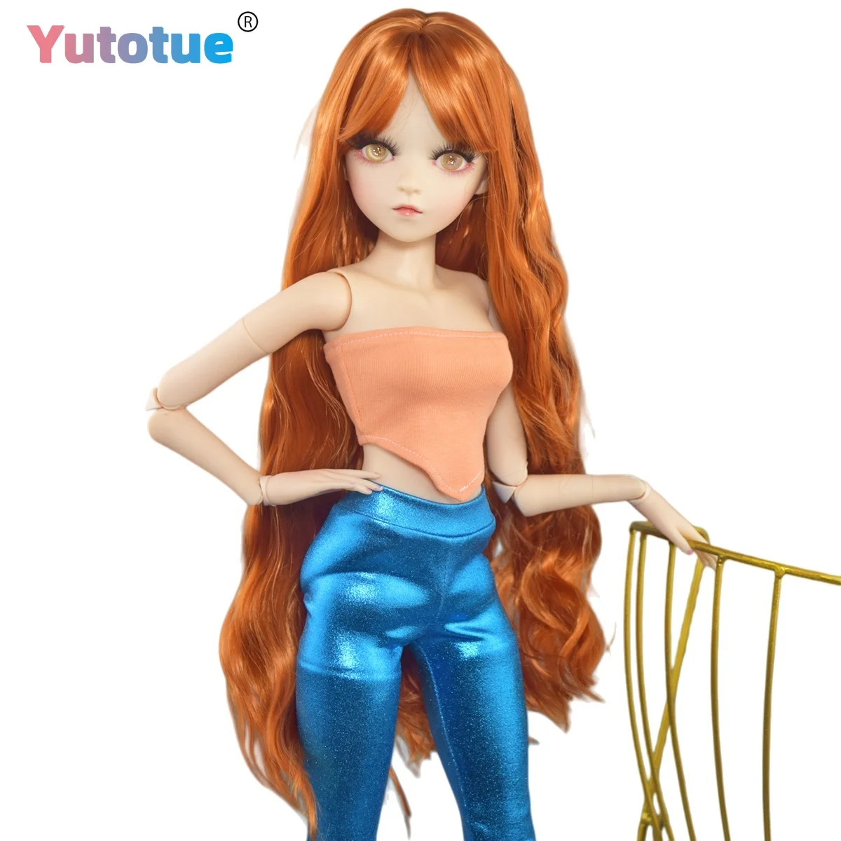 YUTOTUE 60 cm hoogte gouden ogen meisjespop met modekleding set upgrade make-up BJD pop speelgoed