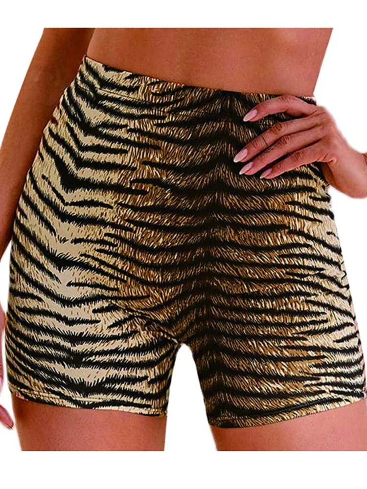 Summer Plaid Printed Shorts for Women Capris Push Up High Waist Pants Sportswear Short Fitness Leggins Elastic