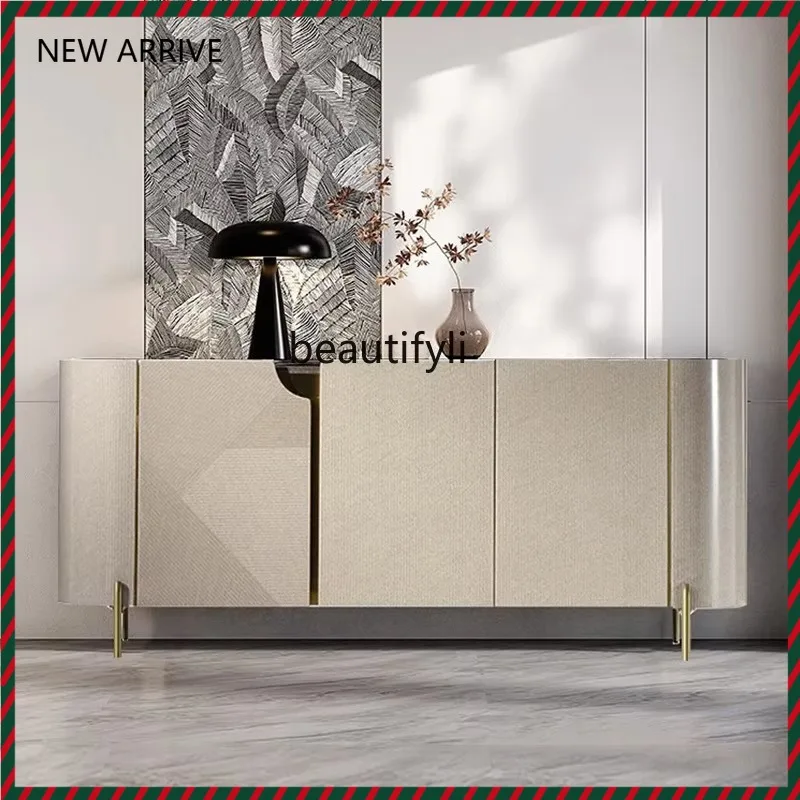 

New arrive Modern Italian Light Luxury Entryway Cabinet Wall-Mounted Decorative High-End Living Room Minimalist Sideboard Gloss