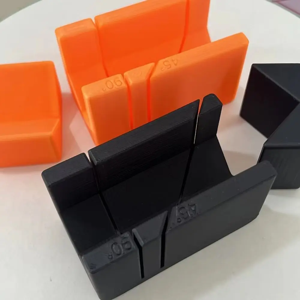 

90-Degree Miter Saw Guides Plastic 45-Degree 3D Printing Woodworking Tools Hand Orange 3d Printed Miter Box Tools Woodworker