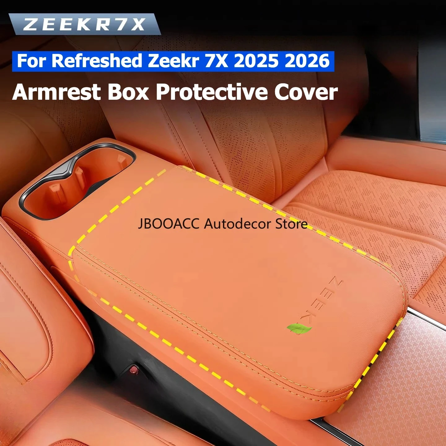 

For Geely Zeekr 7X Refreshed 2025 2026 Armrest Box Protective Cover Car Central Console Anti-Slip Protector Interior Accessories