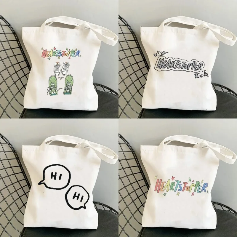 Canvas Shoulder Bag Graphic Tote Handbag Harajuku Women Eco Large-capacity Female Shopping Outdoor Bag
