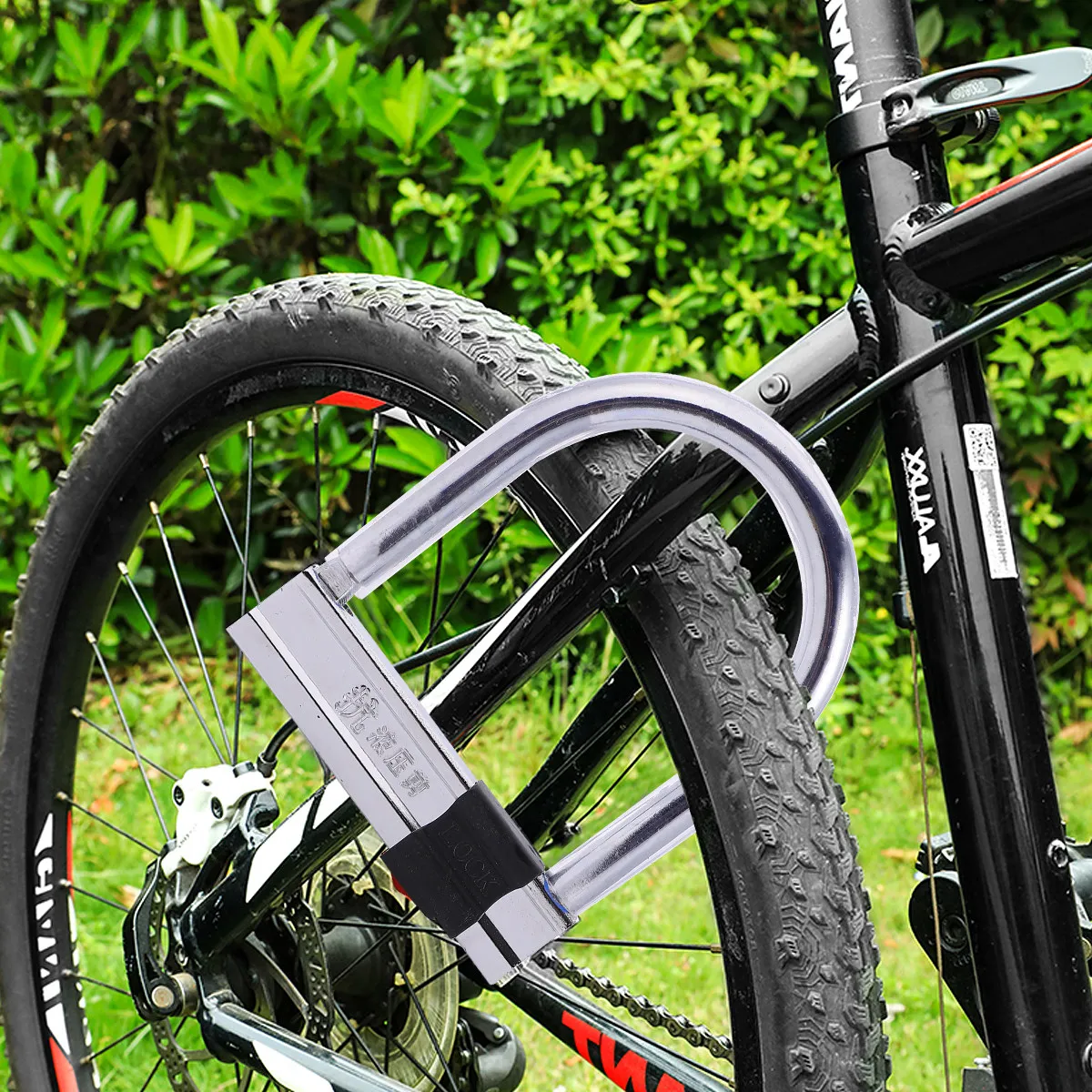 

1Pcs Motorcycle Lock Bike U-Shaped Lock Heavy Duty Anti Theft Security for Bicycle Scooter Gate Lawnmower Outdoor Use