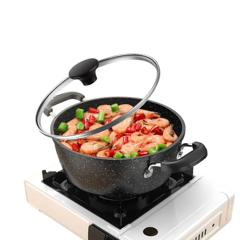 Soup Pot Non-stick  Thick Soup Stew Pot Cook Noodles Hot Milk Porridge Pot Gas Cooker Universal Induction