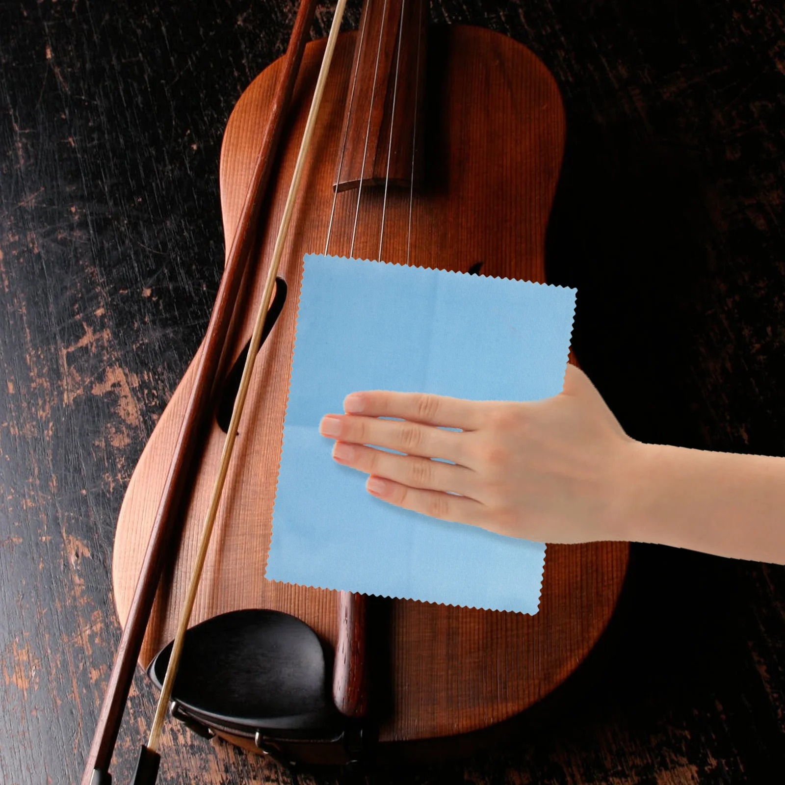 

20Pcs Musical Instrument Cleaning Cloth Microfiber Non-Linting Scratch Resistant Reusable for Guitar Piano Polishing