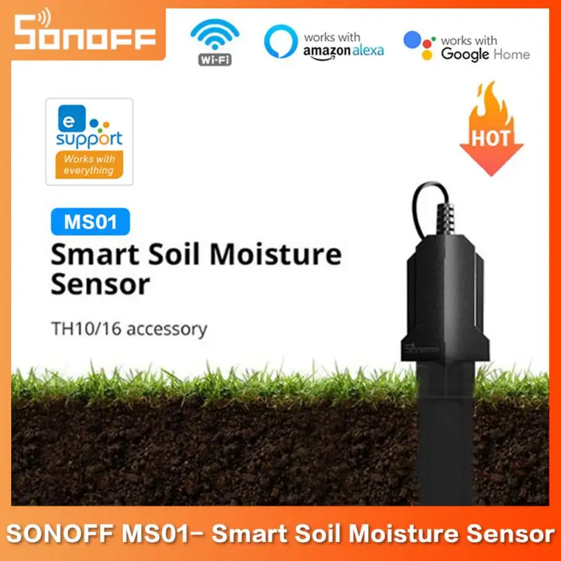 SONOFF MS01 Smart Humidity Sensor IP55 Waterproof Soil Humidity Meter Detection Moisture Work With Alexa Google Home Smart Home