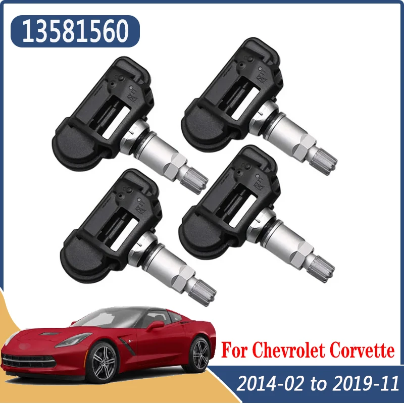 

13581560 13598775 Tire Pressure Sensor 4PCS TPMS For 2014-2019 Chevrolet Corvette (C7) 2009-2015 Opel Astra J Insignia A (G09)