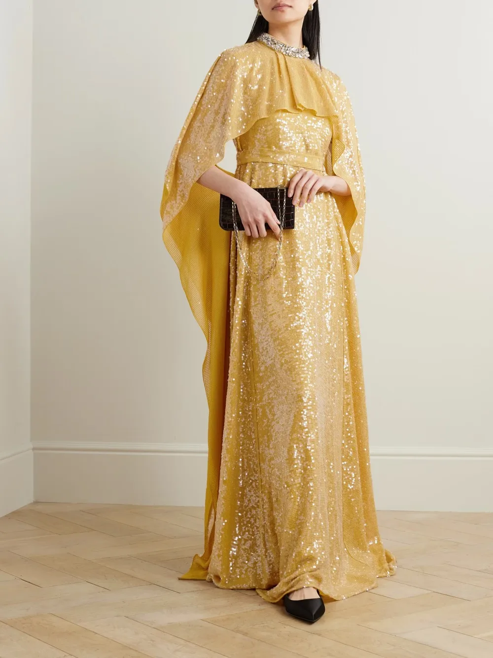 Elegantes Meerjungfrau-Abendkleid mit Pailletten, glänzende Ballkleider mit drapierter Robe de Soiree-Abschluss feier kleid 2024 فساتين حفلة موس