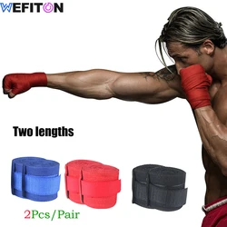 1 paio di bende per le mani elastiche portatili professionali da 2.5M 5M per uomo donna, fasce per le mani in puro cotone stile sudore per boxe, tailandese