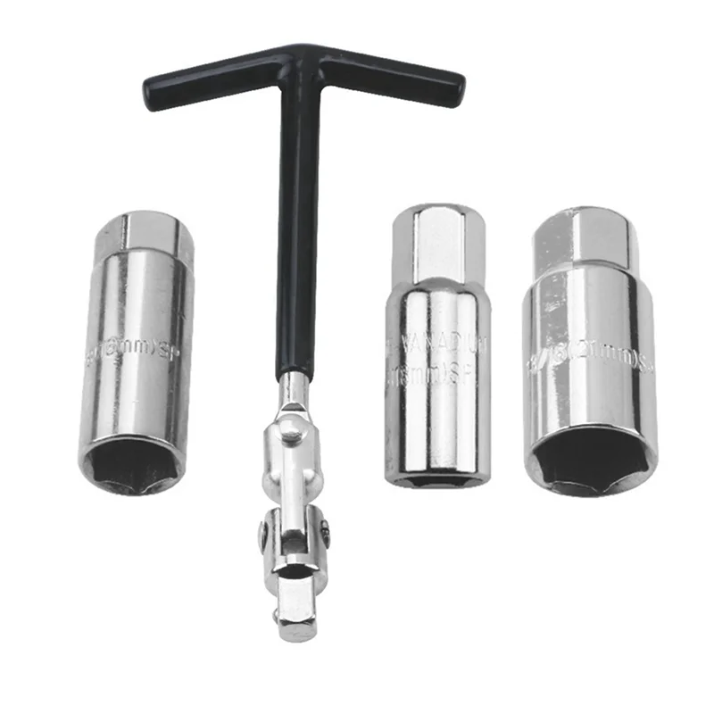 

A76I Car Motorcycle Repairing Tool Kit Spark Plug Removal Tool Socket Wrench 16Mm /18Mm/21MmT-Handle Wrench