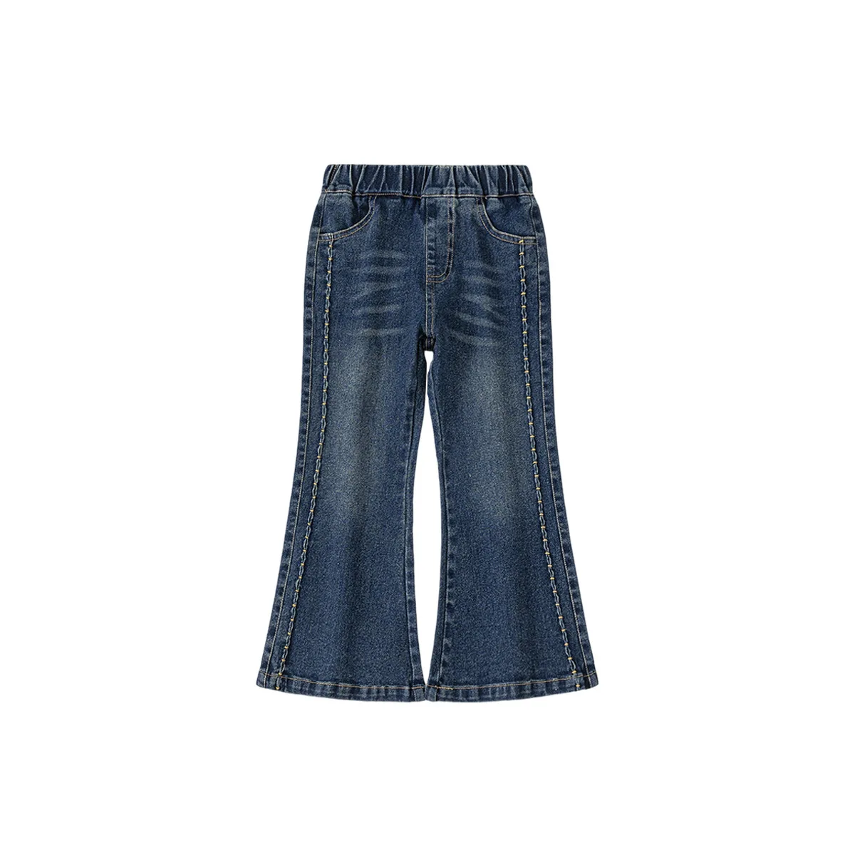 Trousers New Autumn Style Slimming Bell-bottoms Retro Children's Pants Self Cultivating Young Girl Jeans Trendy Fashion