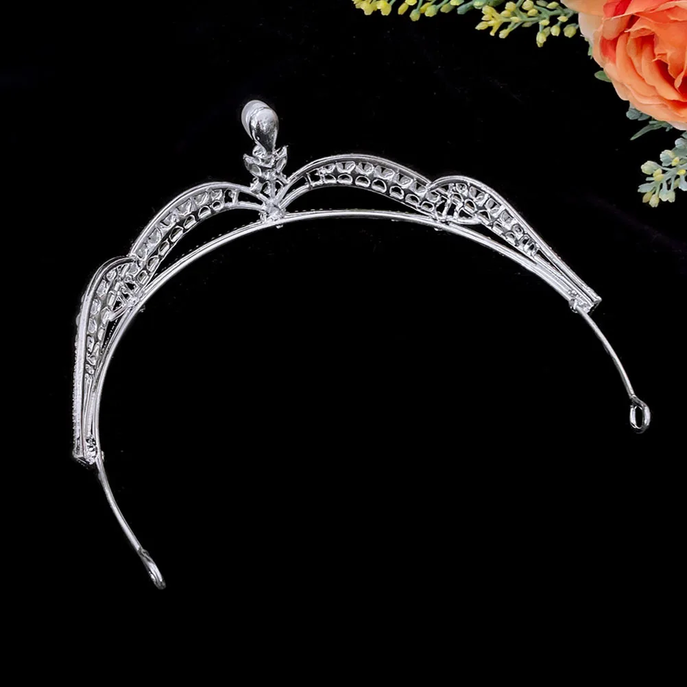 

Pearl Rhinestone Crown Headpiece Lightweight Bridal Crown Headband Wedding Prom Stage Hair Accessories for Women