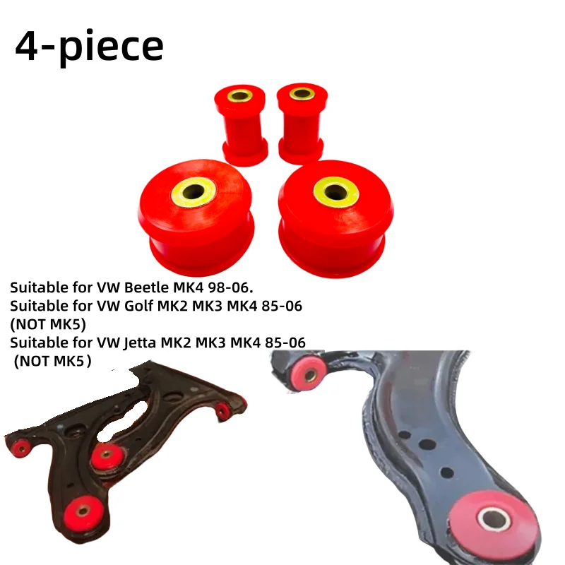 4-piece set Polyurethane Car Front Control Arm Bushings replacement part For VW Beetle MK4 Golf/Jetta MK2 MK3 MK4 1985-2006