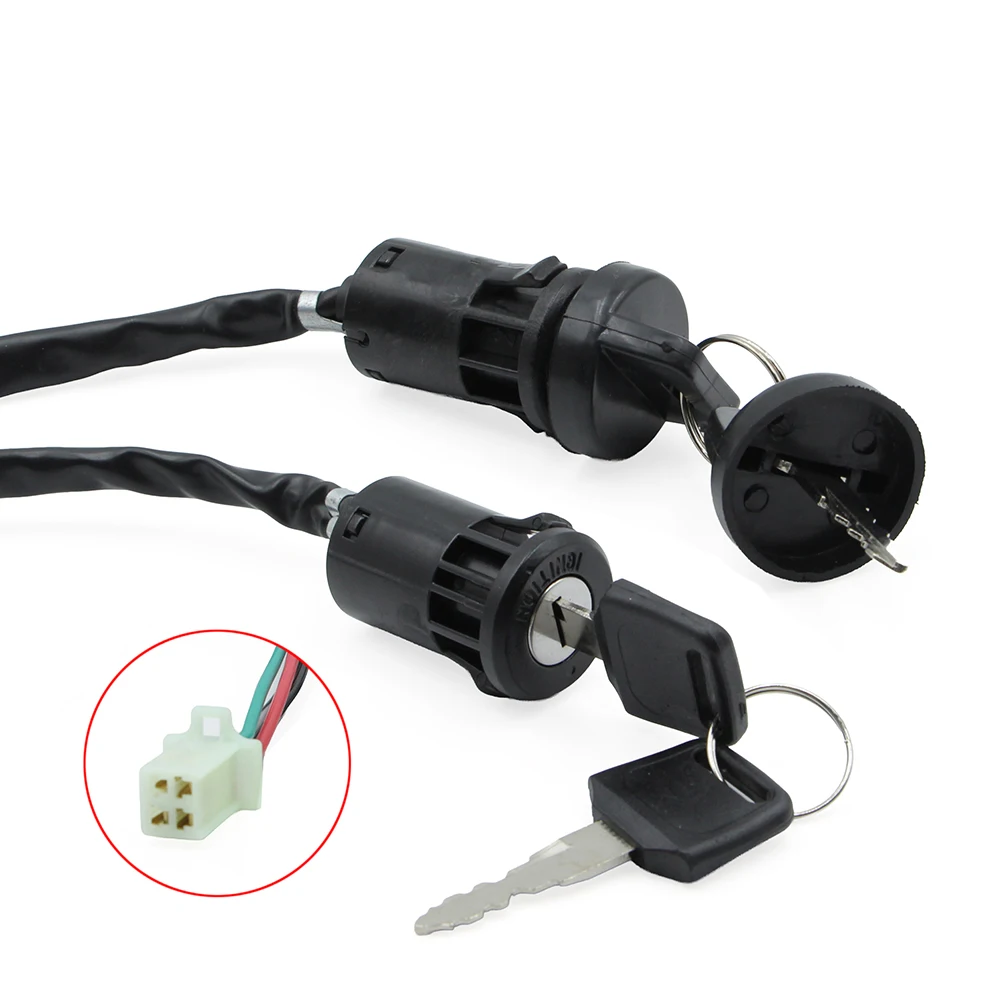 

4 Wire Pin Ignition Switch Key Set For 50cc 70cc 90cc 110cc 125cc 150cc Chinese Pit Dirt Bike ATV Quad 4 Wheeler Scooter Parts