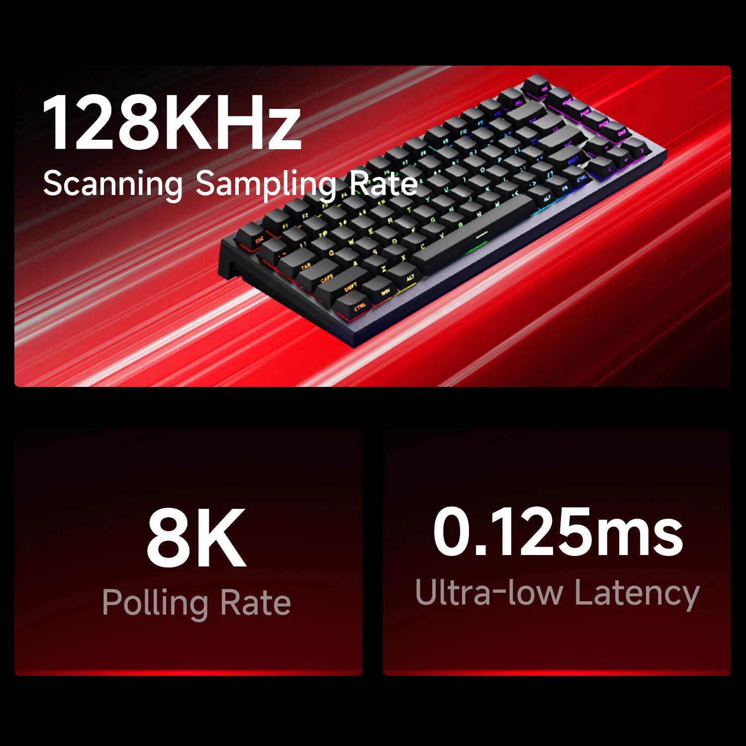 아코 TAC75 HE 마그네틱 키보드 75% 마그네틱 스위치 빠른 트리거 0.005mm ARGB 8K 폴링 레이트 유선 게이머 맞춤형 키보드