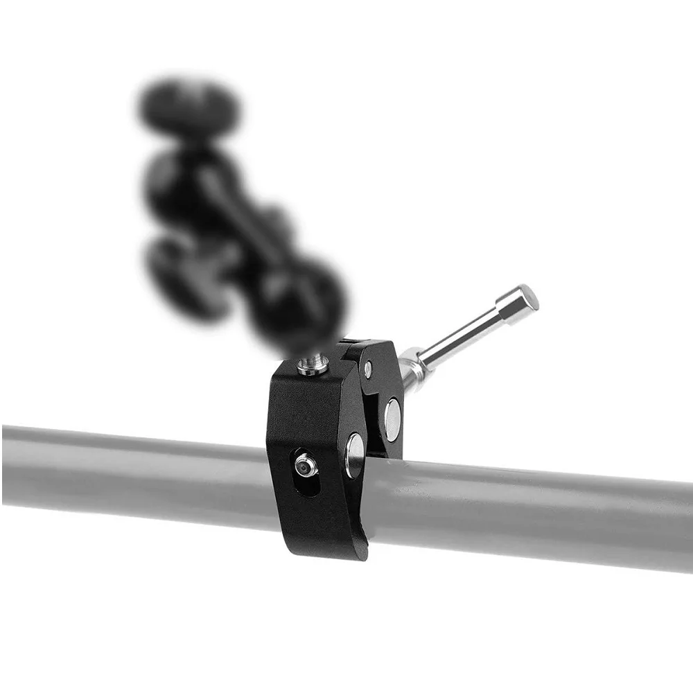 كبير الذراع كليب Ballhead المشبك مزدوج الكرة محول الحذاء محول تركيب ترايبود Monopod كليب لشاشة مصباح ليد 1/4 "3/8" كاميرا #3
