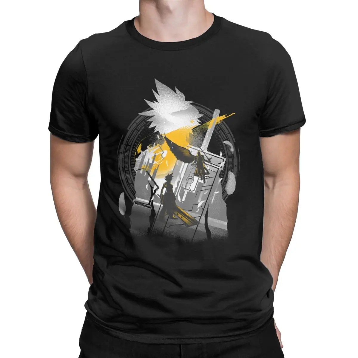 Ex-Solider Of The VII Final Fantasy 7 Ff7 Cloud Strife Buster Sword Vintage Cotton Tees Short Sleeve T Shirts O Neck Clothing