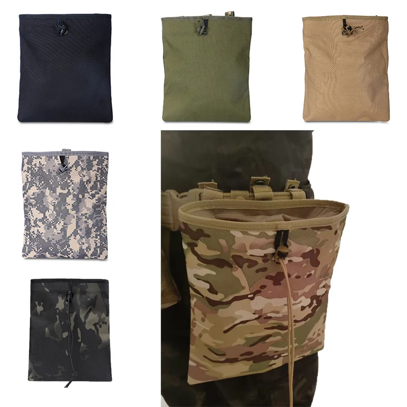 MOLLE Dump Pouch Hunting Mag Recovery Bag Drawstring Magazine Recycling Storage Pack Hunting Gear Holder Accessory Bag