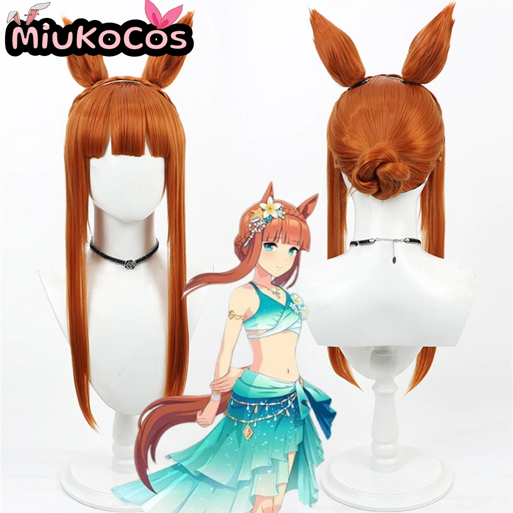 متوفر في المخزون سايلينسفسز كا الصمت سوزوكا ملابس السباحة نمط شعر مستعار تأثيري مع آذان وذيل Umamusume: جميلة ديربي تأثيري