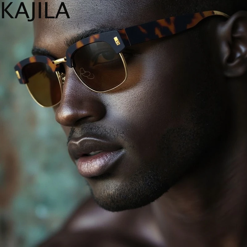 

Retro Square Punk Sunglasses Men 2025 Luxury Brand Classic Oversized Steampunk Sun Glasses For Male Eyewear Shades UV400