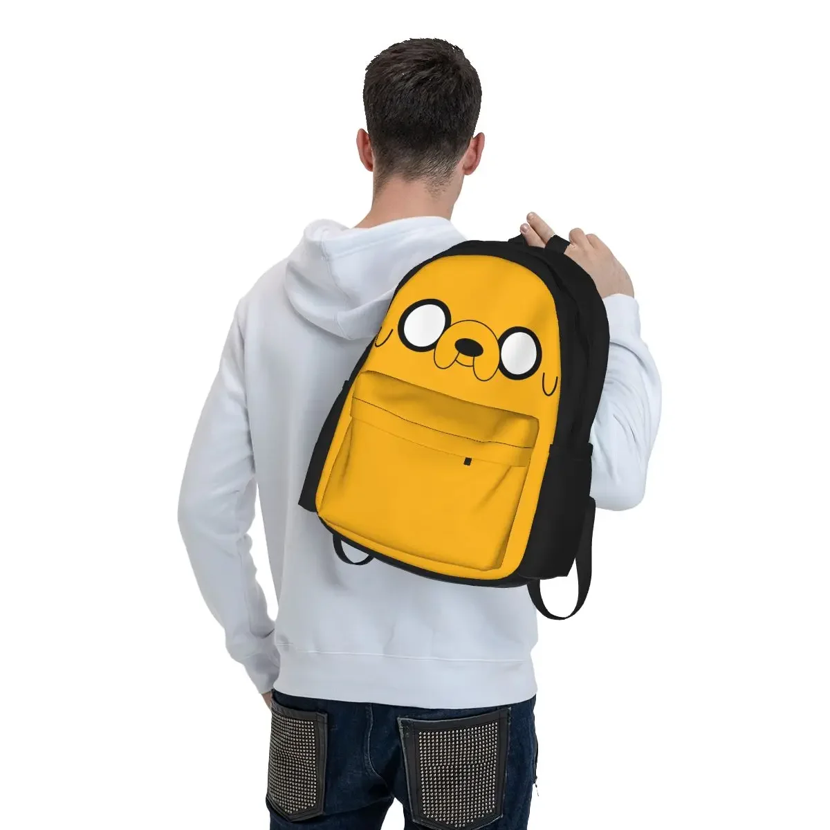 Adventure Time Jake\'s Eyes Backpacks Boys Girls Bookbag Children School Bags Cartoon Laptop Rucksack Shoulder Bag Large Capacity