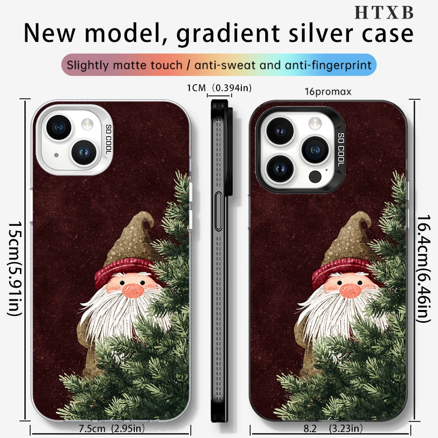 크리스마스 트리 뒤에 숨어있는 노인 아이폰 17에서 11 프로 맥스 플러스용 폰 케이스