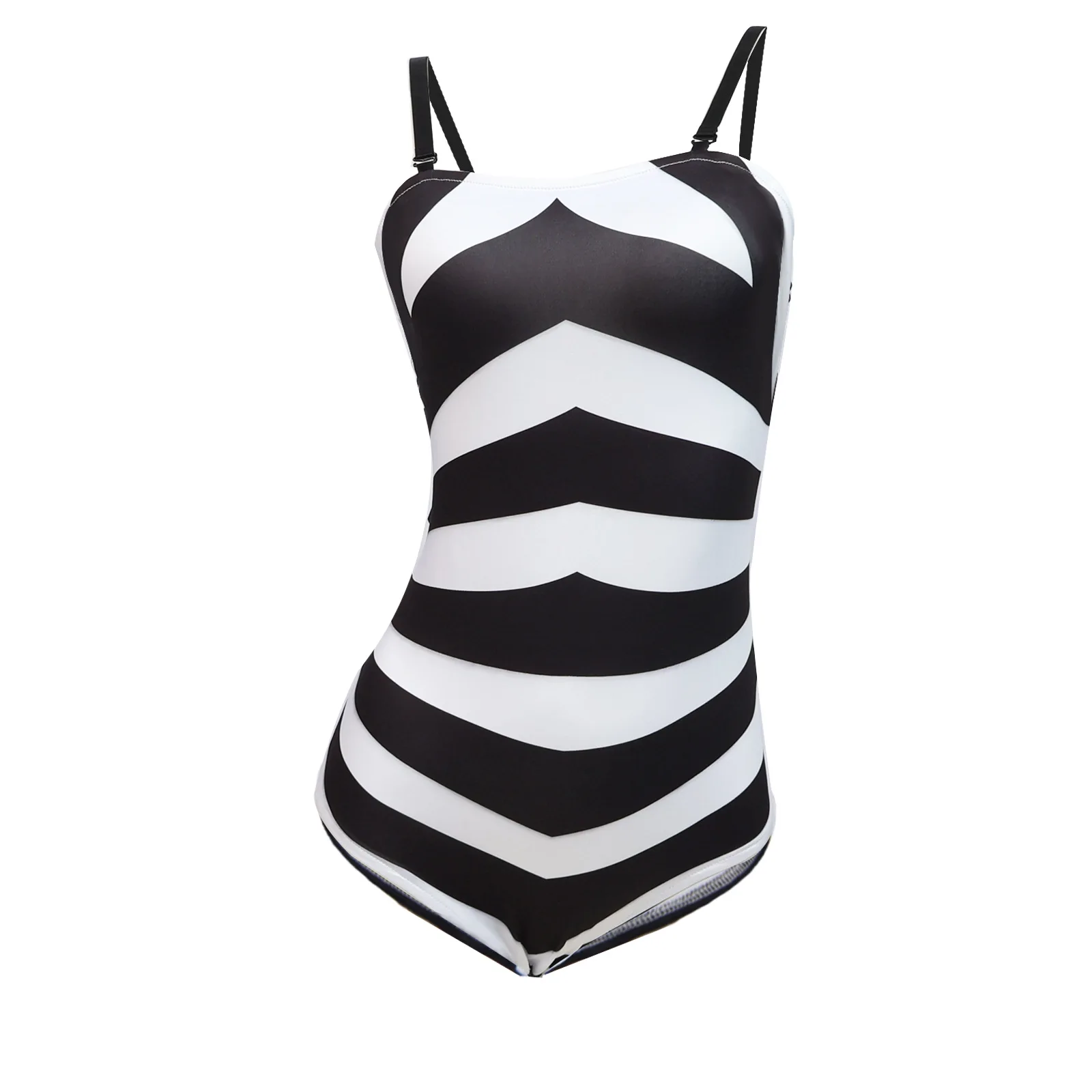 

Black And White Swimsuit Cosplay Of Barbie Character In Real Life, Popular In Film And TV Series.