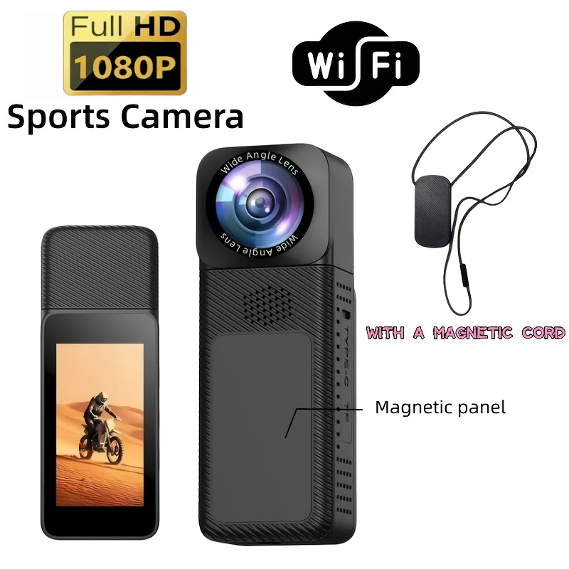 1080P WiFi Sports Camera | 270° Rotatable Wide Angle Lens, 1.92