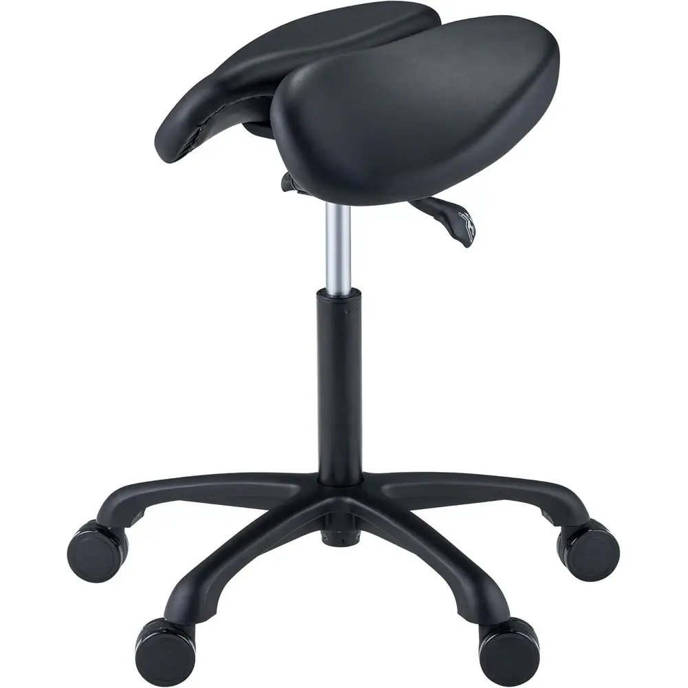 

Ergonomic Hydraulic Swivel Stool with Metal Base for Clinics, Dentists, Spas, and Salons (Black)