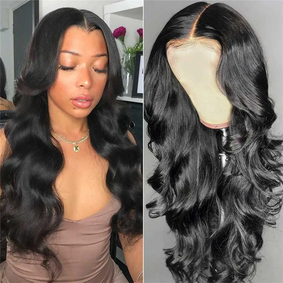 New 13x4 Loose Body Wave Lace Front Human Hair Wigs For Women Brazilian Hair 13x6 Lace Frontal Wigs Pre Plucked 4x4 Closure Wig