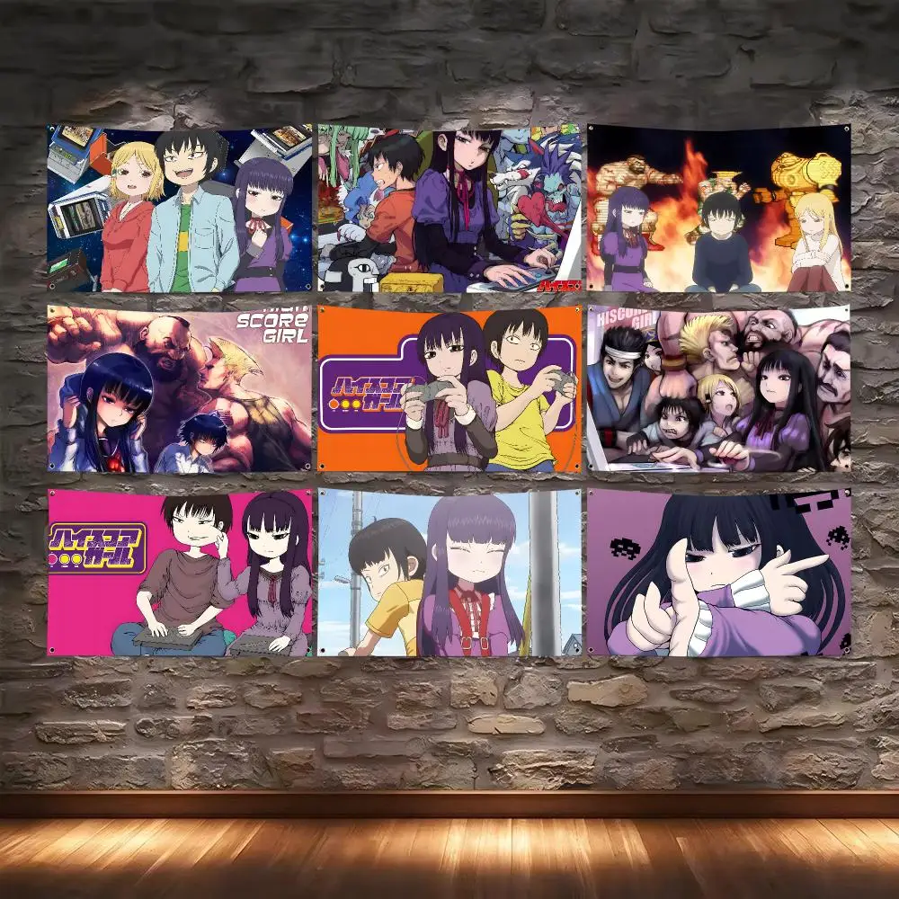 Decorations Hi S-Score Girl Flags Camping Outdoor Garden room Bedroom Decor Party Backdrops Wall Art Flags
