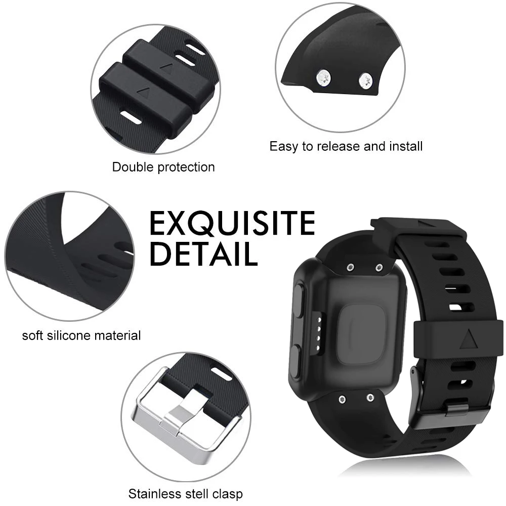 Watch Strap for Garmin Forerunner 35, Soft Silicone Replacement Bands for Garmin Forerunner 35 Bracelet