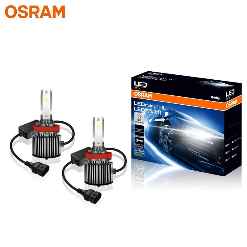 OSRAM LEDriving HL H8 H11 H16 12V 50W Super Bright 4000LM LED Car Headlight 6000K White PGJ19 Fog Lamps Auto Bulbs (2Pcs)