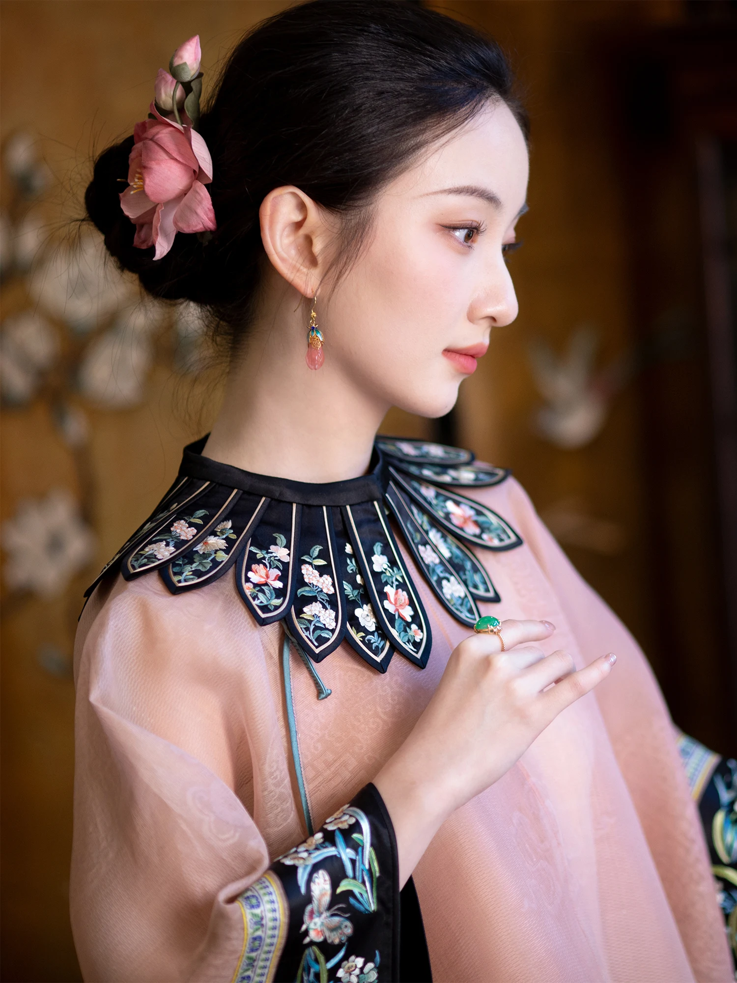 Original-Design Seiden-Hanfu-Oberteil mit handbesticktem Willow-Le-Muster, Frühling/Sommer Neuheit, Damen-Hanfu, Top-Qualität, reine Seide