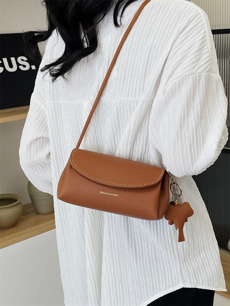 Handcrafted Soft Leather DIY Crossbody Shoulder Bag Material Kit Fashionable Neutral Style Synthetic Interior No Detachable S...