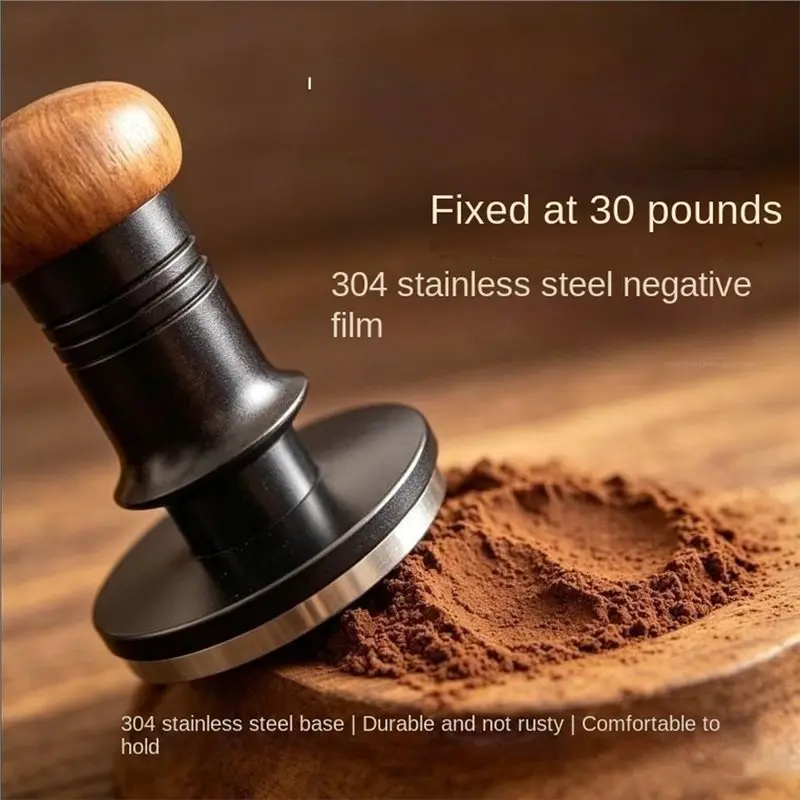 LUCKshopping Coffee Tamper For Portafilter Adjustable Impact Hammer Stainlness Steel Elastic Coffee Powder Press Hammer Tools