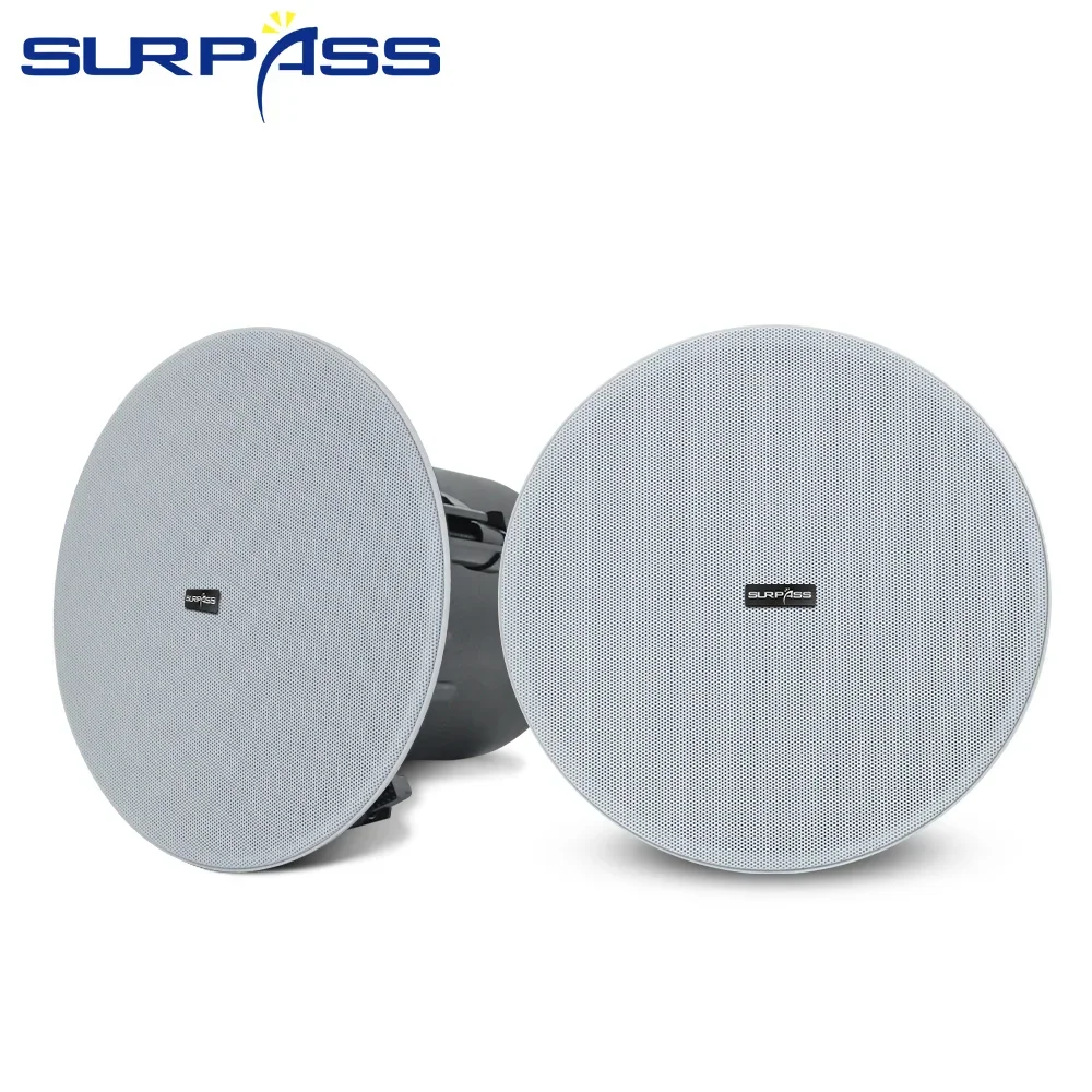 5.25 Inch Frameless Coaxial Ceiling Speaker High Quality Sound System Indoor Roof Loudspeaker with Magnetic Grill Back Cover