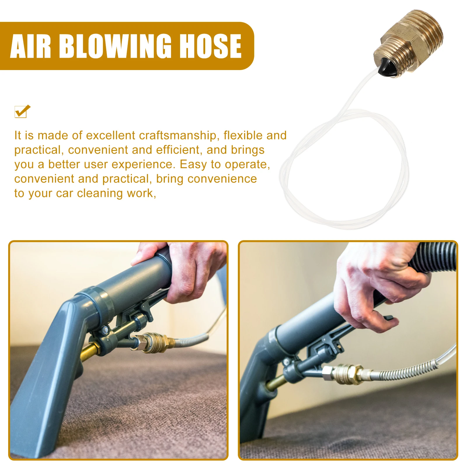 

1pc High- Blower Hose Rotatable Cleaning Connector Durable Plastic Quick Car Cleaning Blow Cleaner Dust