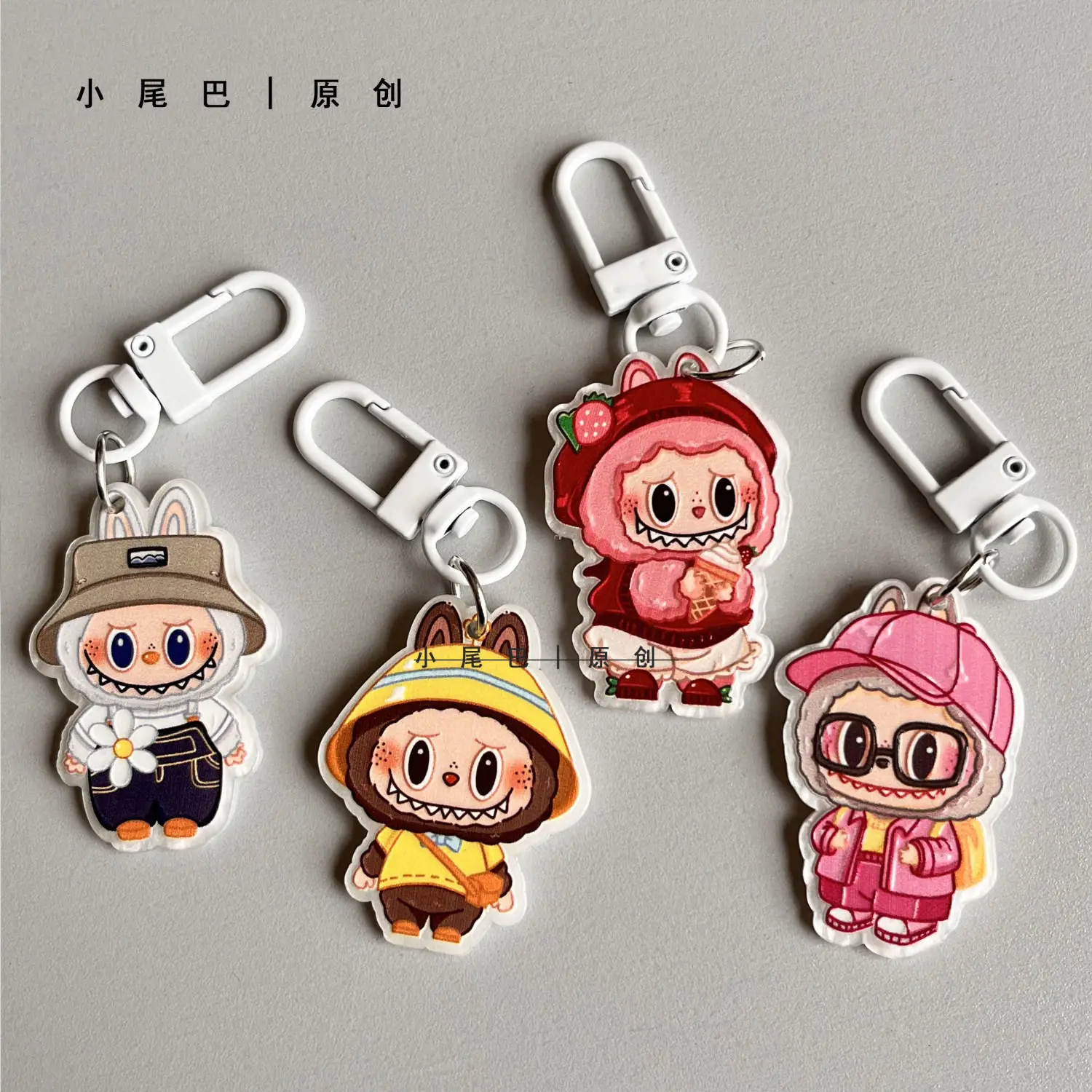 

LABUBU Small Pendants Cute Couple-style Accessories Versatile Keychains and Nice Little Gifts Backpack Pendant