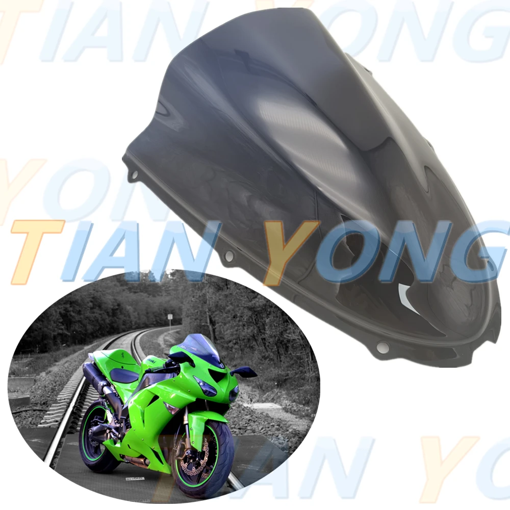 

Accessories ABS Double Bubble Windscreen Windshield Deflector For Kawasaki ZX6R 2005-2008 ZX10R 2006 2007 ZX 6 10 R 6R 10R