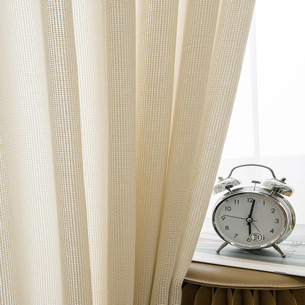 

Занавеска для гостиной, сплошной цвет, современный минимализм, украшение для дома, спальня, коридор, полупрозрачное оконное экранирование, индивидуальный размер