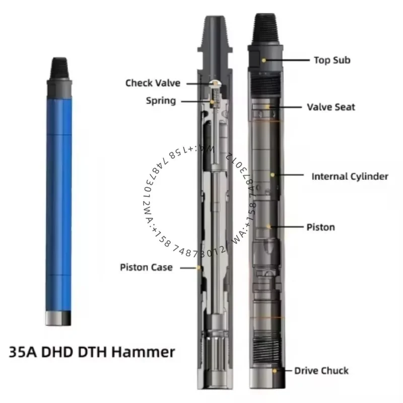 

3.5inch High Air Pressure DTH Hammer for Mining and Water Well Rock Drilling Forging Drilling Tool Down the Hole Hammer