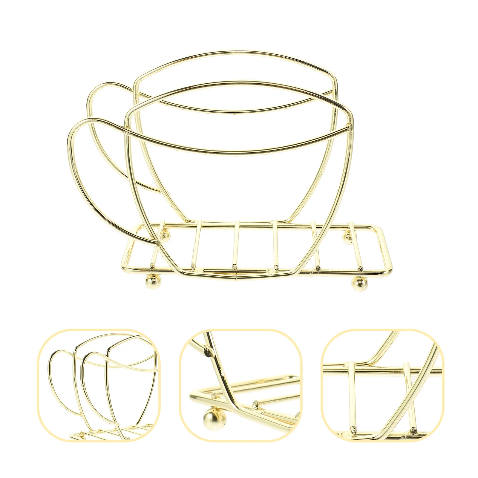 

Tea Cup Shape Napkin Holder Stable Iron Tissue Dispenser for Kitchen Dining Table Decorative Napkin Holder for Home Restaurant