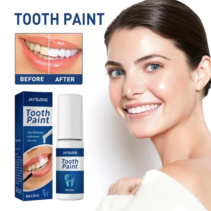 Whitening Tooth Paint para Placa Dentária, Remove Dentes Amarelos, Manchas Brancas, Remoção de Placa, Higiene Oral, Cuidados de Limpeza, Creme Dental