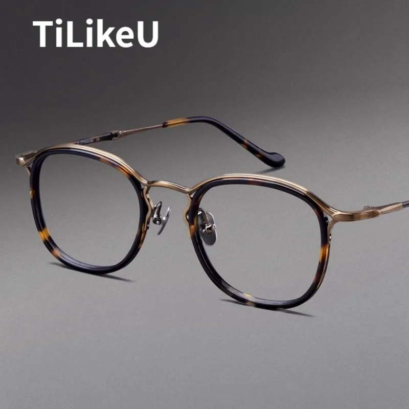 

Vintage Square Acetate Titanium Glasses Frames for Men M3118 Japanese Handmade Eyeglasses Frames luxury Brand Designer Eyewear
